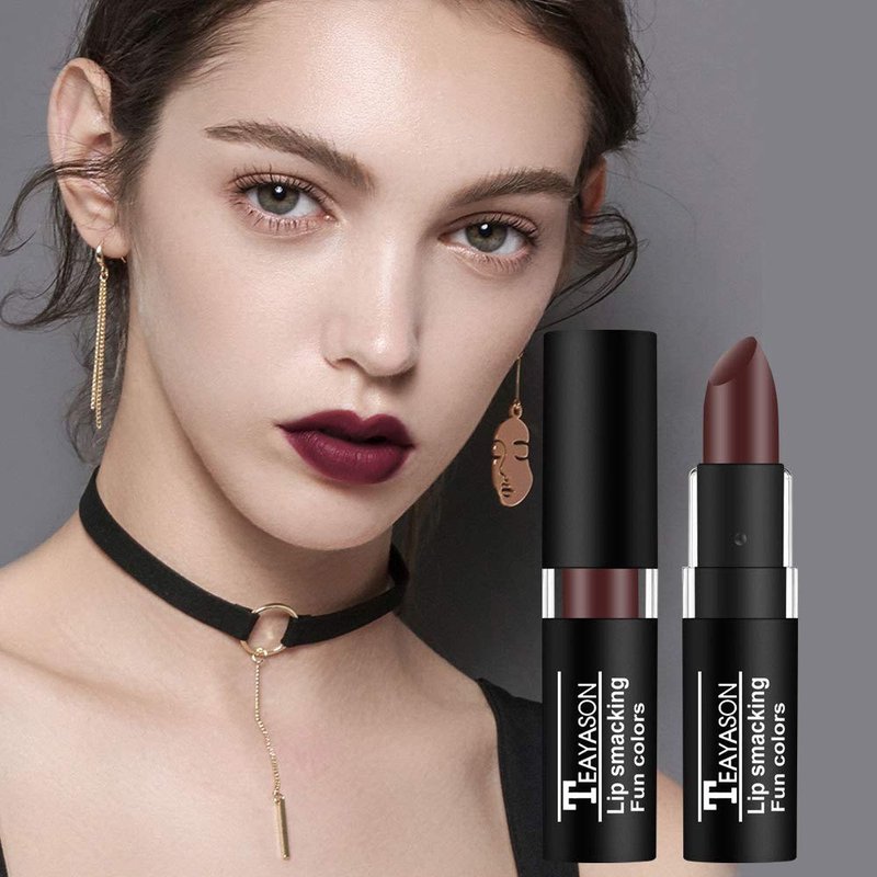 BIOKUSY 12 Colors Vivid Vampire Matte Lipstick Set - Long Lasting, Waterproof Makeup for Halloween Party, Cosplay, and Camouflage Face Paint