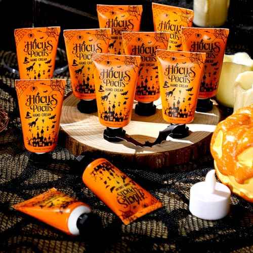 48 Sets Halloween Hand Cream Gifts Bulk Halloween Party Supplies Favors Hand Cream Travel Lotions Size Bulk with Ghost Spiderweb Skull for Birthday Christmas Holiday Party Guest Gifts
