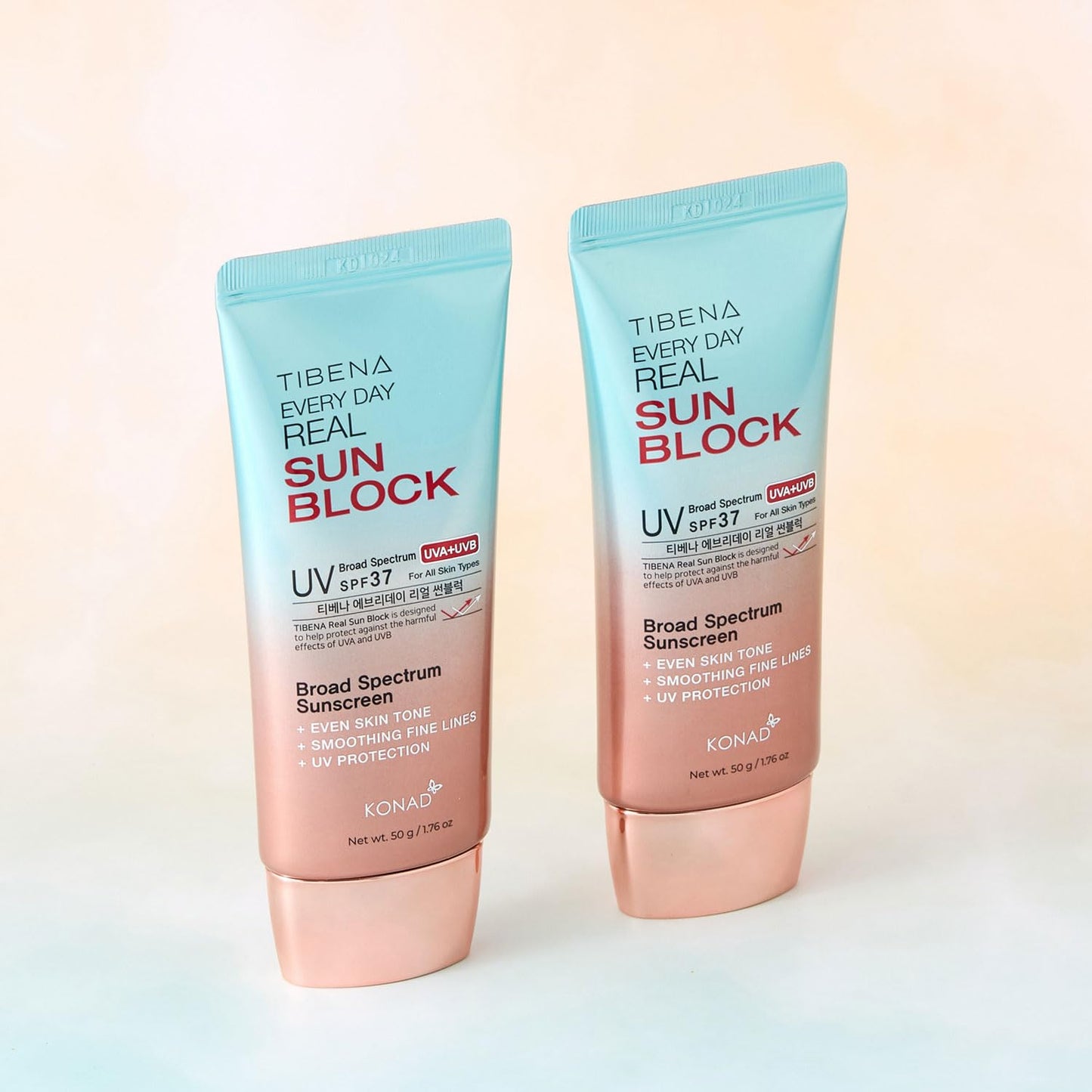 TIBENA Everyday Real Mineral Sunscreen SPF 37 | Lightweight Korean Sunblock for Face & Neck | No White Cast, Broad-Spectrum UVA/UVB Protection | Calming & Non-Greasy | 60g