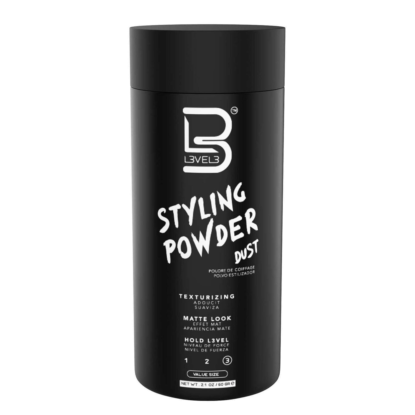 Level 3 Styling Powder - Natural Look Hair Powder for Men - Easy Application, No Greasy Residue | 60 Grams
