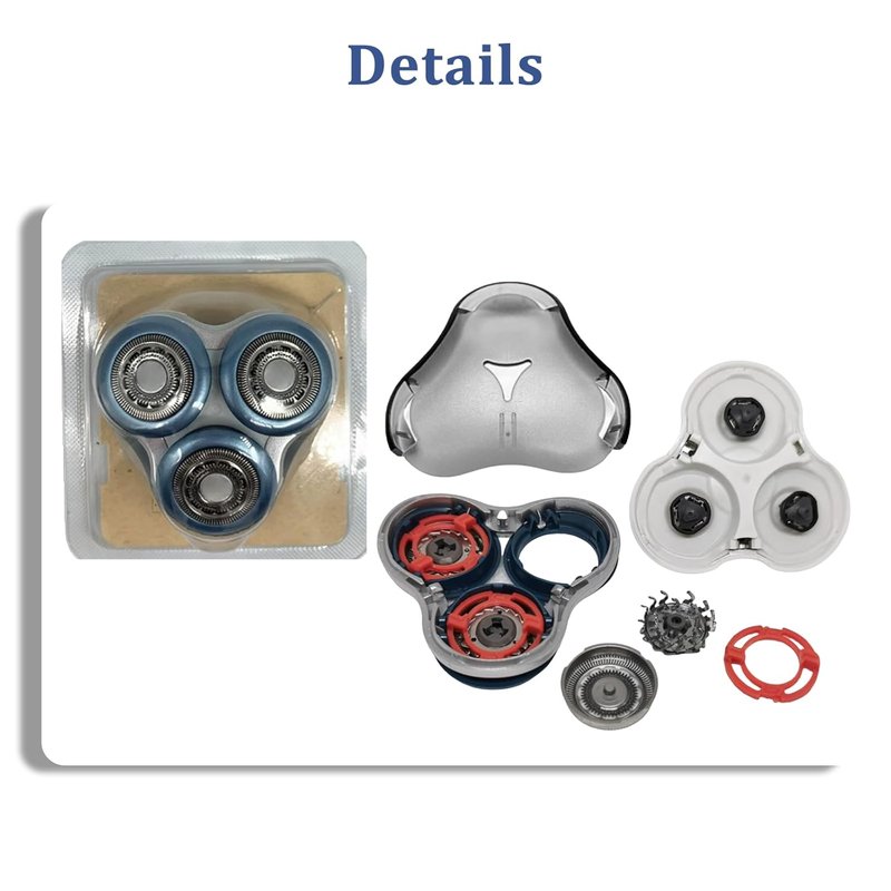 Philips Norelco OneBlade Replacement Heads - Compatible with S9000, 8000, 7000 Series | Blue