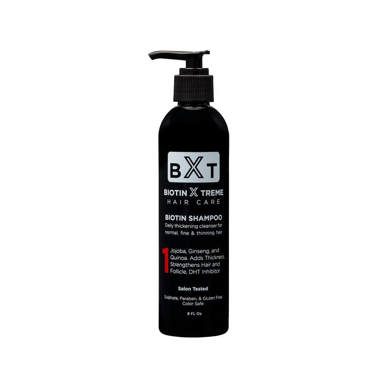 Biotin X Treme Hair Natural Shampoo for Hair Loss & Thinning Hair - Color-Safe, DHT Blocker, Sulfate-Free, Paraben-Free - For Men & Women - Promotes Hair Growth, Strengthens, and Thickens - 8 oz
