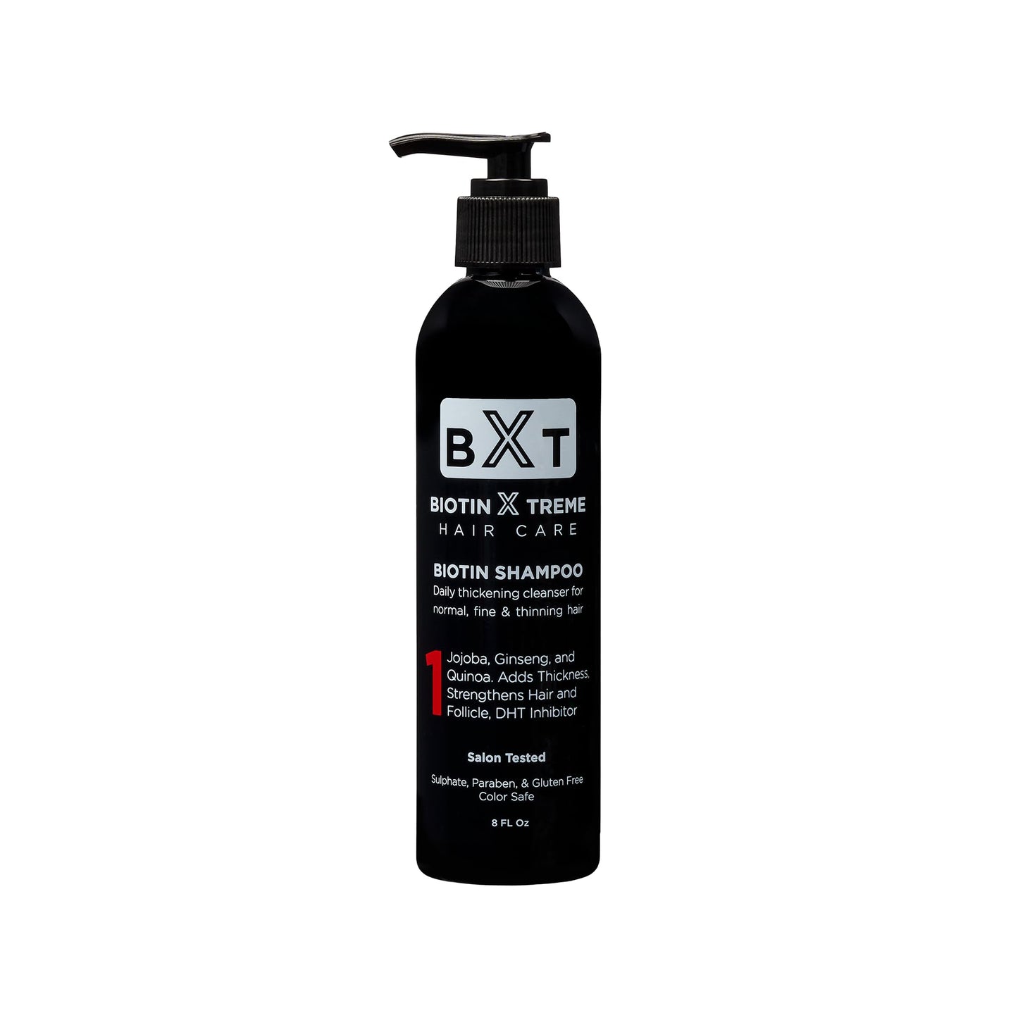 Biotin X Treme Hair Natural Shampoo for Hair Loss & Thinning Hair - Color-Safe, DHT Blocker, Sulfate-Free, Paraben-Free - For Men & Women - Promotes Hair Growth, Strengthens, and Thickens - 8 oz