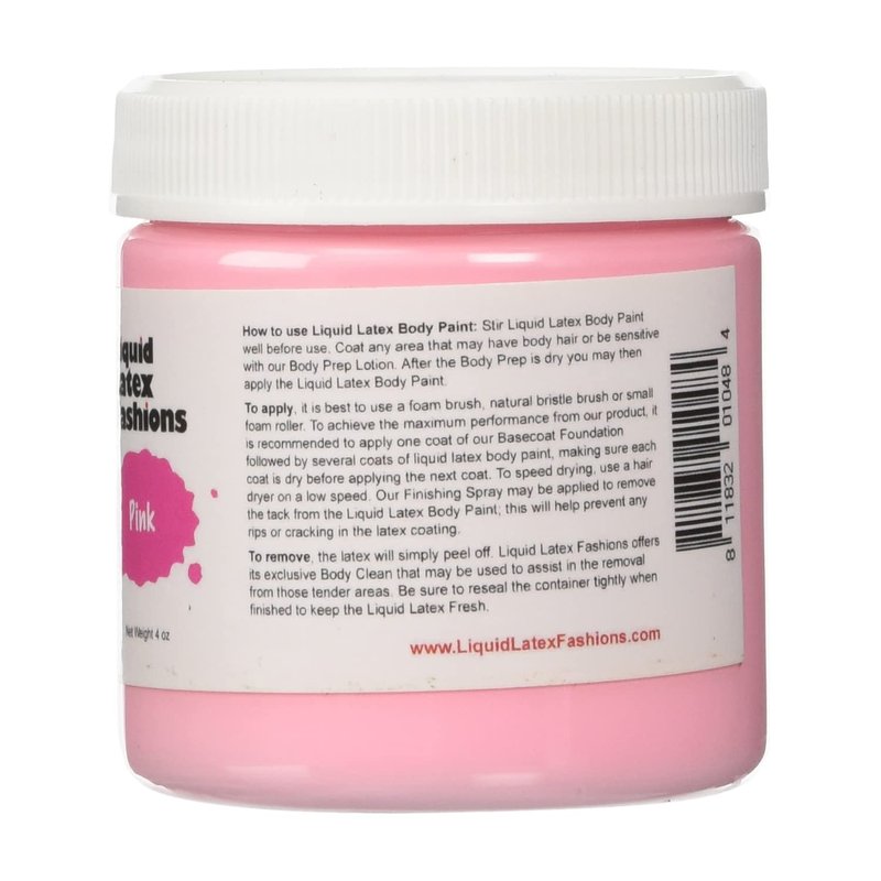 Pink 4 Oz - Liquid Latex Body Paint, Ammonia Free No Odor, Easy On and Off, Cosplay Makeup, Creates Professional Monster, Zombie Arts