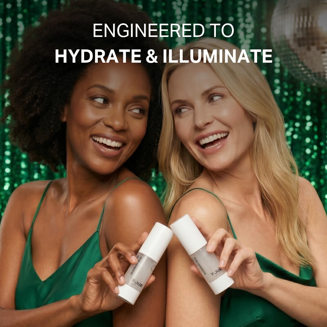 Y'OUR Pore Minimizer Face Primer, Gripping & Blurring Makeup Primer with Vitamin C & E, Oil Control & Brightening, Retinol-Infused Anti-Aging Formula, Soft-Focus Finish, 2-in-1 Primer & Makeup Base