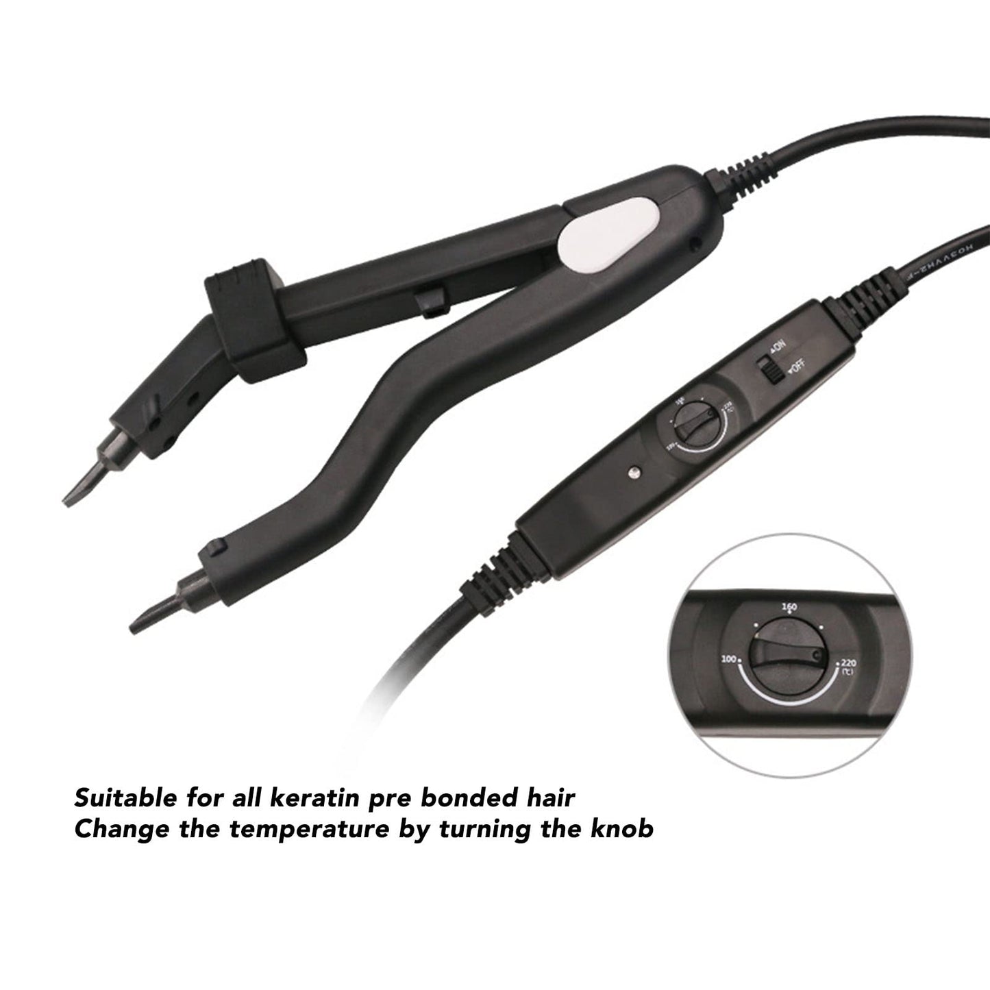 Professional Hair Extensions Tool Hair Connector, Fusions Hair Extensions Tool Professional Fusions Heat Iron Connector for Hair Extensions 100‑240V(#2)