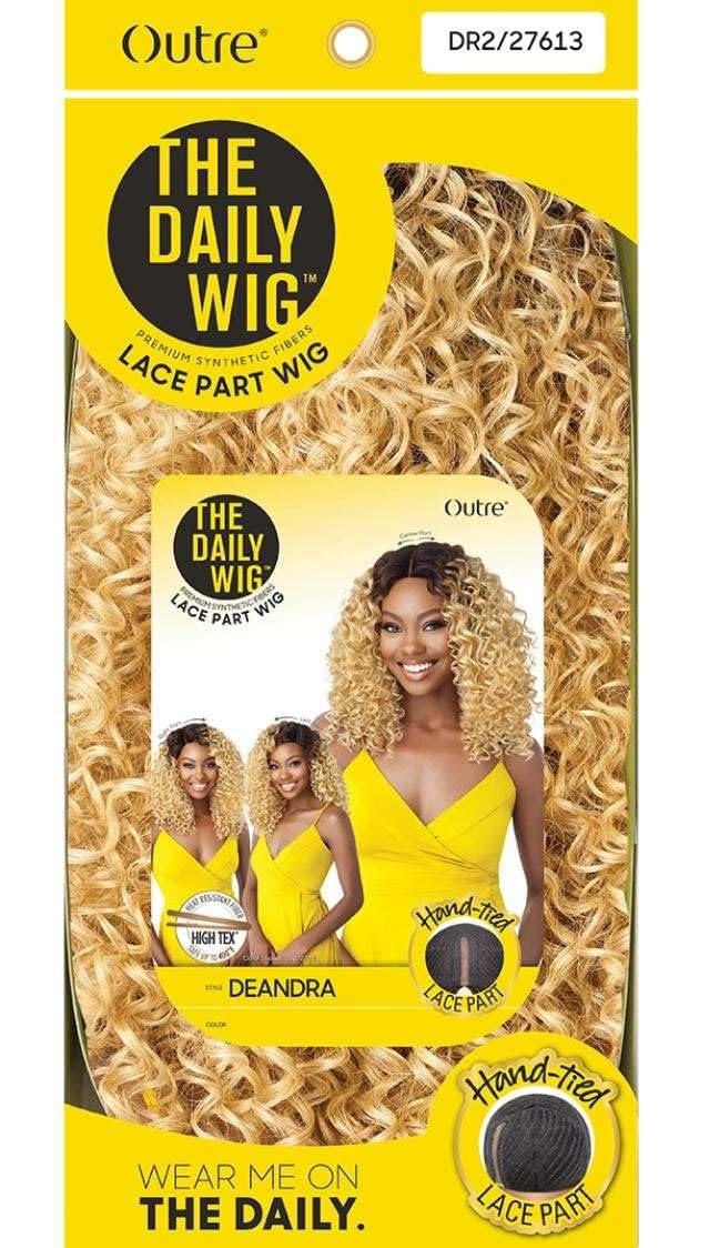 THE DAILY WIG Outre Synthetic Hair Lace Front Wig Hand-Tied Lace Part Wig Deandra (S1B/30)