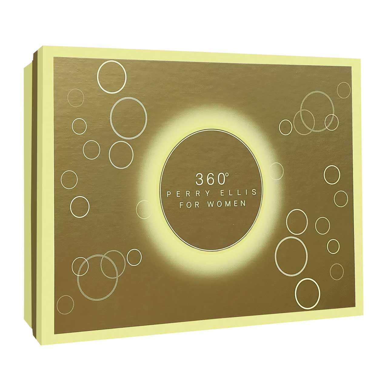 Perry Ellis 360 Women 3.4oz EDT Spray, 4oz Body Mist Spray, 3oz Shower Gel, 0.25oz EDT Spray 4 Pc Gift Set
