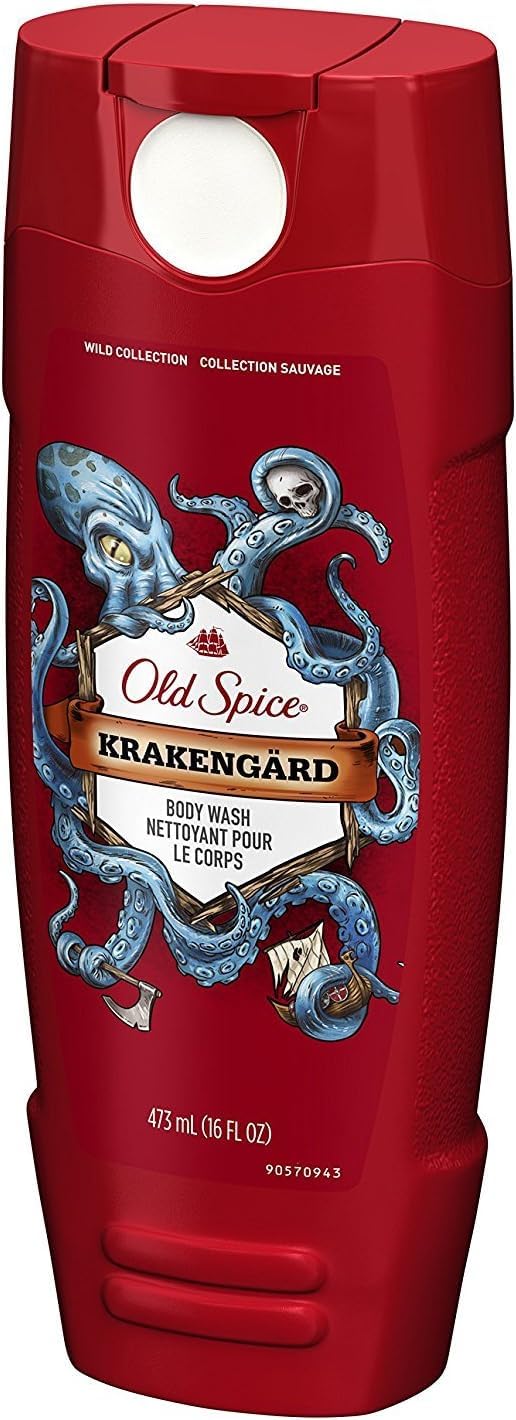 Old Spice Body Wash - Wild Collection - Krakengard - Net Wt. 16 FL OZ (473 mL) Per Bottle - Pack of 3 Bottles