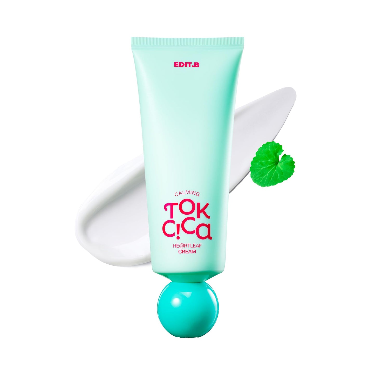 EDIT.B Calming Tok Cica Heartleaf Cream, Instant Cooling & Deep Hydrating Facial Cream for Sensitive Skin, Lightweight Soothing & Relief Moisturizer, Korean Daily Skin Care (3.38 fl.oz. / 100ml)