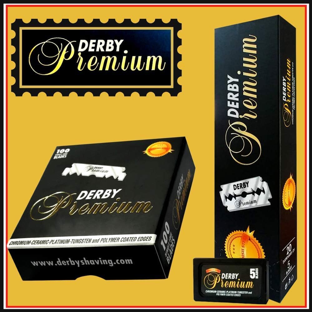 Derby Premium Single Edge Razor Blades - 500 Count for Smooth Shaving