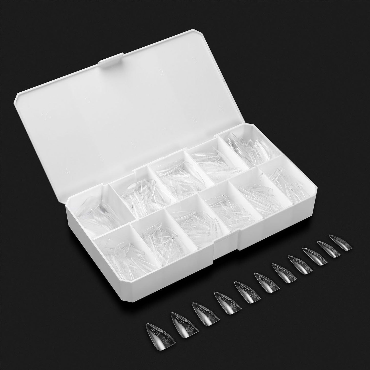French Gel-X® Natural Round Medium Box of Tips | 330 Gel-X Soft Gel Tips | Premium Quality | 11 Sizes 00-9