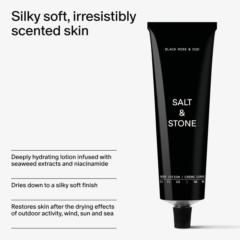 Salt & Stone Deodorant and Body Lotion - Black Rose & Oud Scent