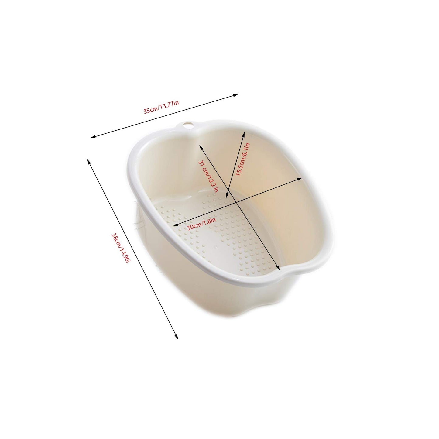 AMOBON Foot Soaking Bath Basin: Plastic Foot Spa Basin for Soaking Feet - Foot Soaking Tub with Massage Dots - Roomy Foot Soak Bucket for Water Spa and Foot Massage (Purple)