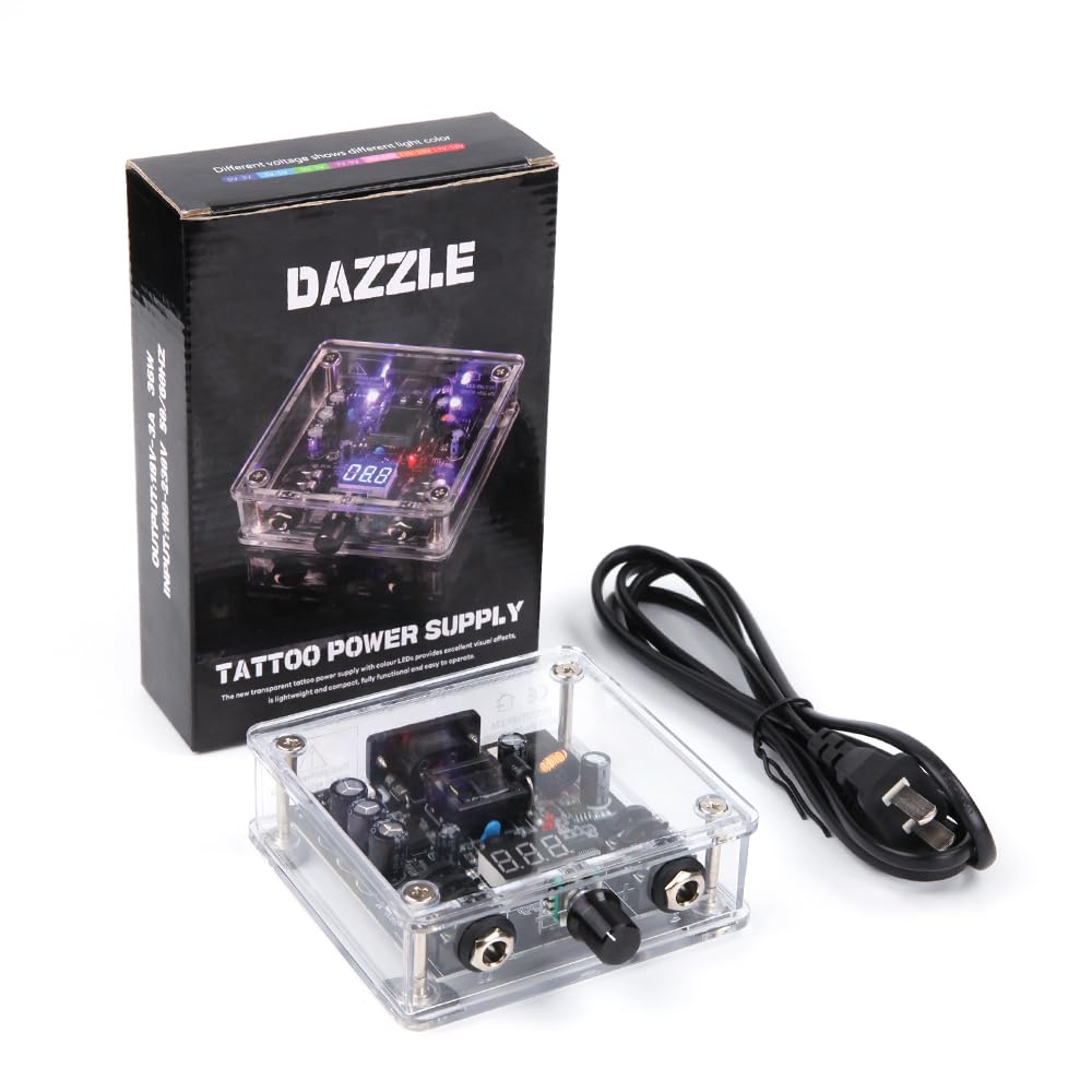 DGT Tattoo Machine Power Supply - Clear A | Reliable Performance & Precision Control