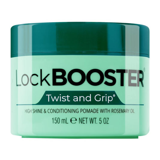 Style Factor Lock BOOSTER Twist & Grip Braid Gel (5 Oz.) with Rosemary Oil— Strong Hold, Flake-Free, Frizz-Free Hair Braiding Gel for Defined & Long-Lasting Twists, Locs & Braids
