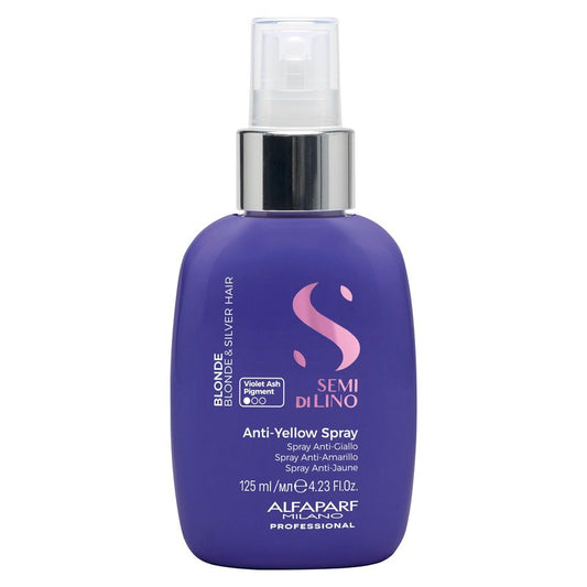 ALFAPARF MILANO Semi di Lino Blonde Anti-Yellow Spray for Blonde, Platinum and Silver Hair - Sulfate Free Lightening Spray - Removes Yellow, Brassy Tones - Detangles, Corrects Brassiness