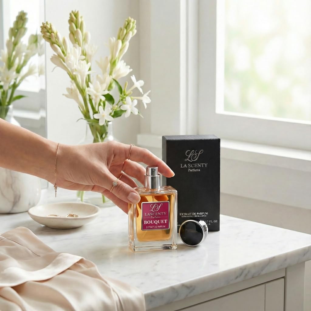 LaScenty BOUQUET Comparable to SUPREME BOUQUET perfume for Women (1.7oz / 50ml) | Extrait de Parfum | Long-Lasting Floral Amber Musk Scent | Signature Luxury Fragrance