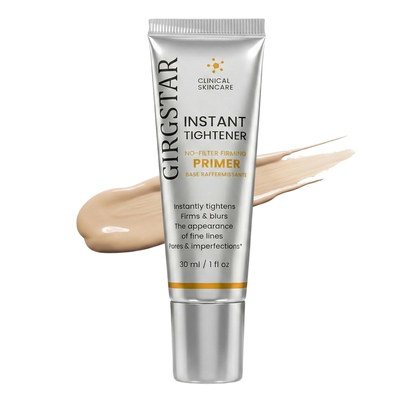 Girgstar Instant Face Blurring & Firming Primer for Face Before Makeup - Perfection Tightener Visibly Smooths the Look of Fine Lines, Wrinkles & Pores - Grips Makeup for Long Wear & Shine Control