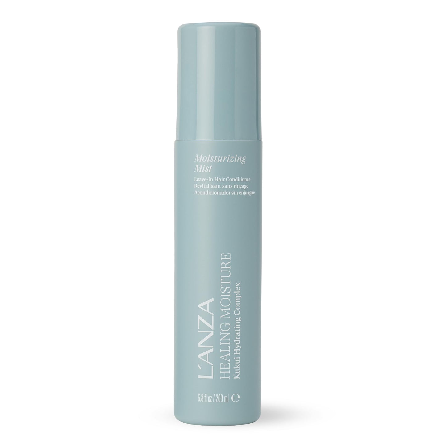 L'ANZA Healing Moisture Mist Leave-In Conditioner Spray, Hydrating Mist, Detangles, Softens, UV & Heat Protection, Adds Shine, Fights Humidity, Color Safe, Strengthening Care, Sulfate Free (6.8 Fl Oz)
