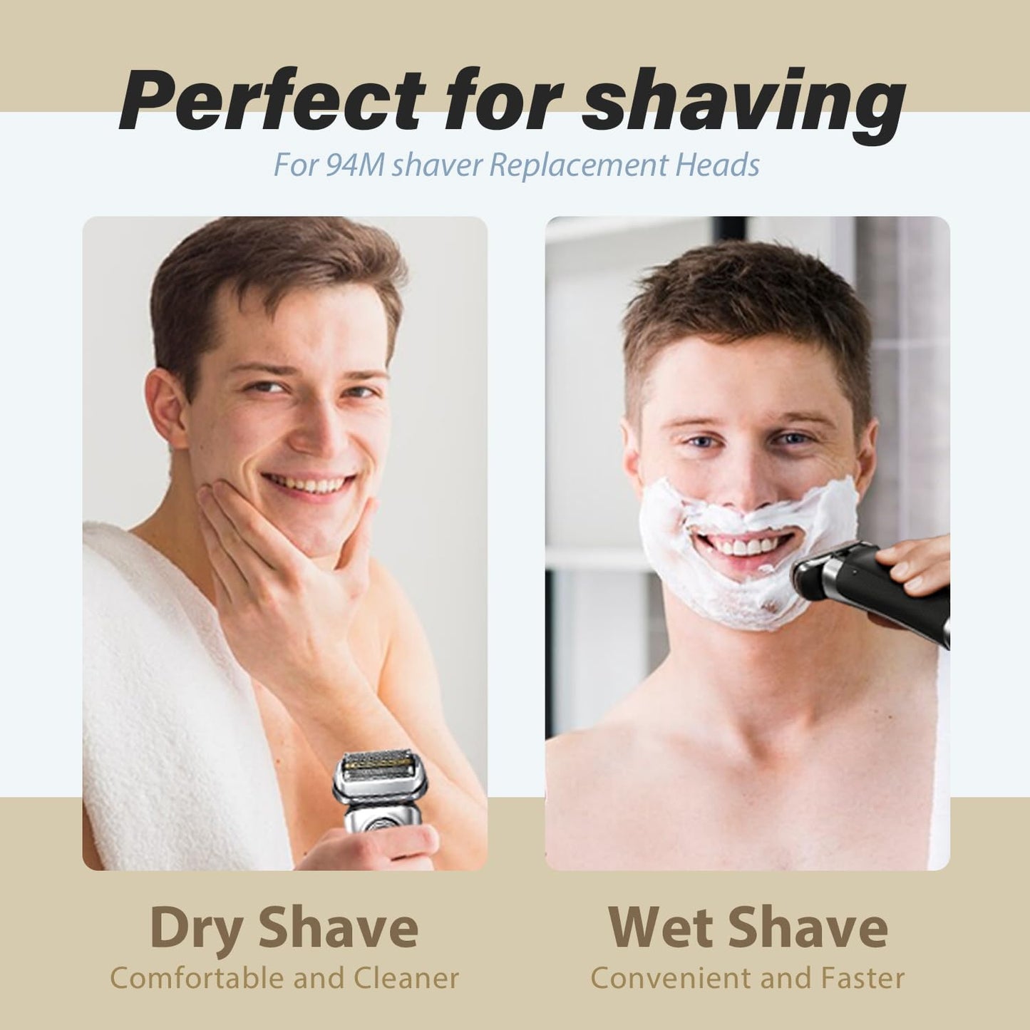 94M Series 9 Electric Shaver Replacement Head Compatible with S9 Foil & Cutter Razor Heads, Applicable for S9 9290cc, 9291cc, 9370cc, 9376cc, 9293s, 9260s, 9295cc, 9385cc, 9390cc, 9330s.