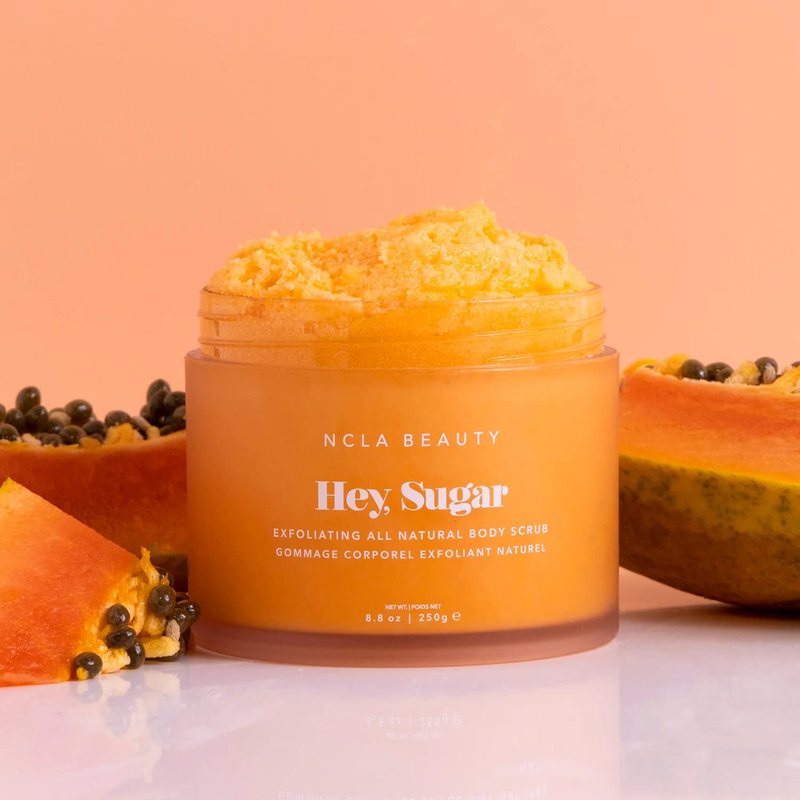 NCLA Hey, Sugar Body Scrub - Vegan Papaya Vanilla Exfoliating Scrub for Smooth Skin