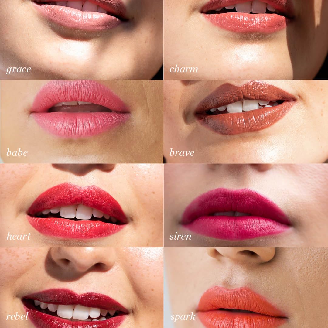 Ere Perez - Natural Coco Crayon Hydrating Lip Color | Baobab + Coconut Oil, Silica, Vitamin E | Protect, Nourish, Repair | Vegan, Cruelty-Free, Clean Beauty (Grace, 0.01 oz | 3 g)