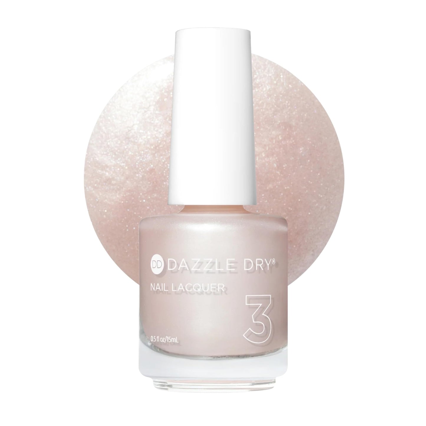 Dazzle Dry Nail Lacquer (Step 3) - Endearment - A pale pink frost. Full coverage shimmer. (0.5 fl oz)