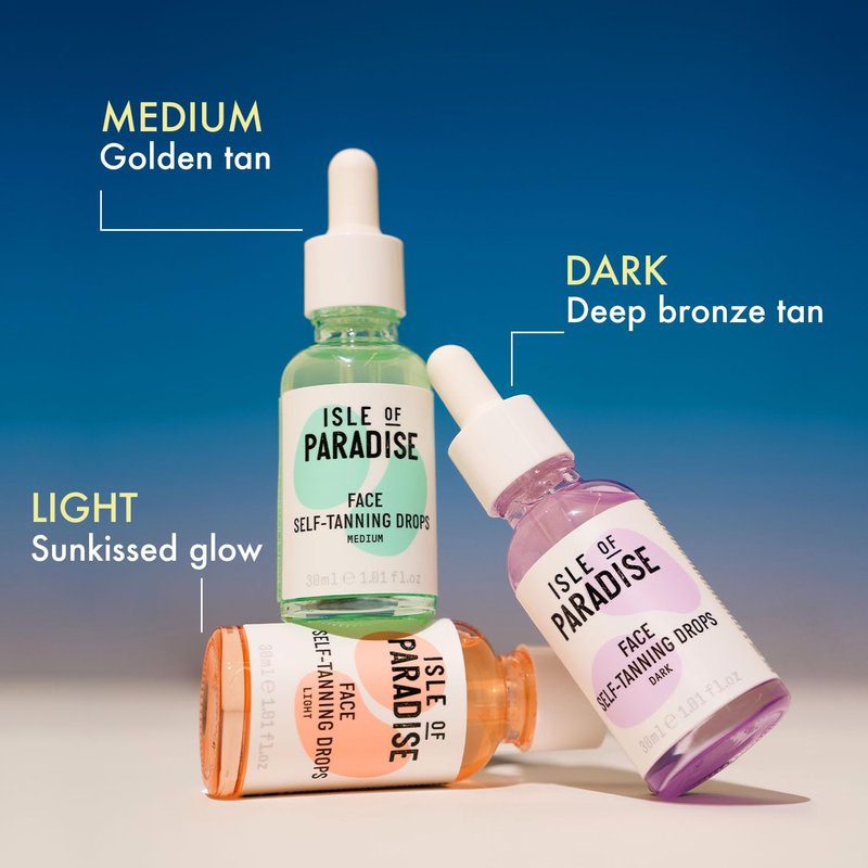 Isle of Paradise Self Tanning Drops - Color Correcting Gradual Tan | Vegan, 1.01 Fl Oz