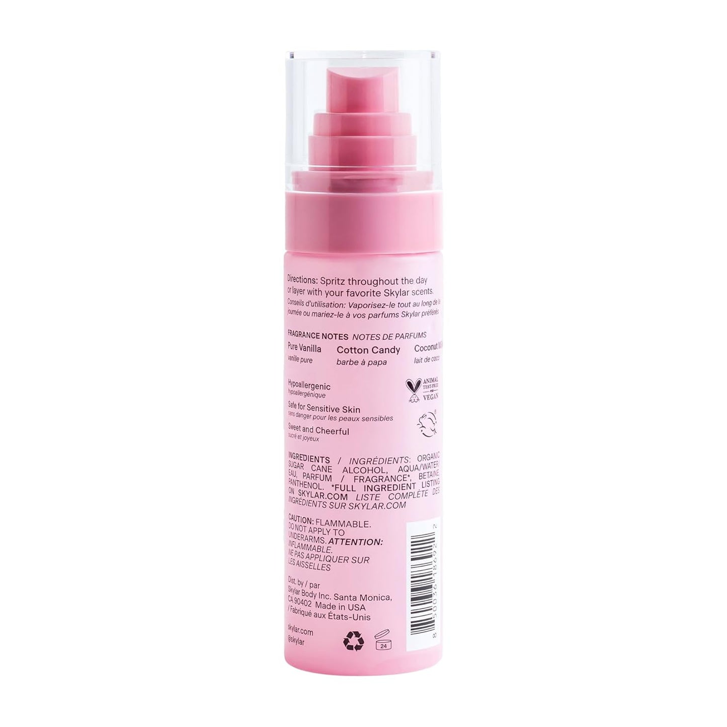 Skylar Hair Perfume & Body Mist | Sweet Cotton Candy & Vanilla Coconut | Hypoallergenic, Vegan, 80mL