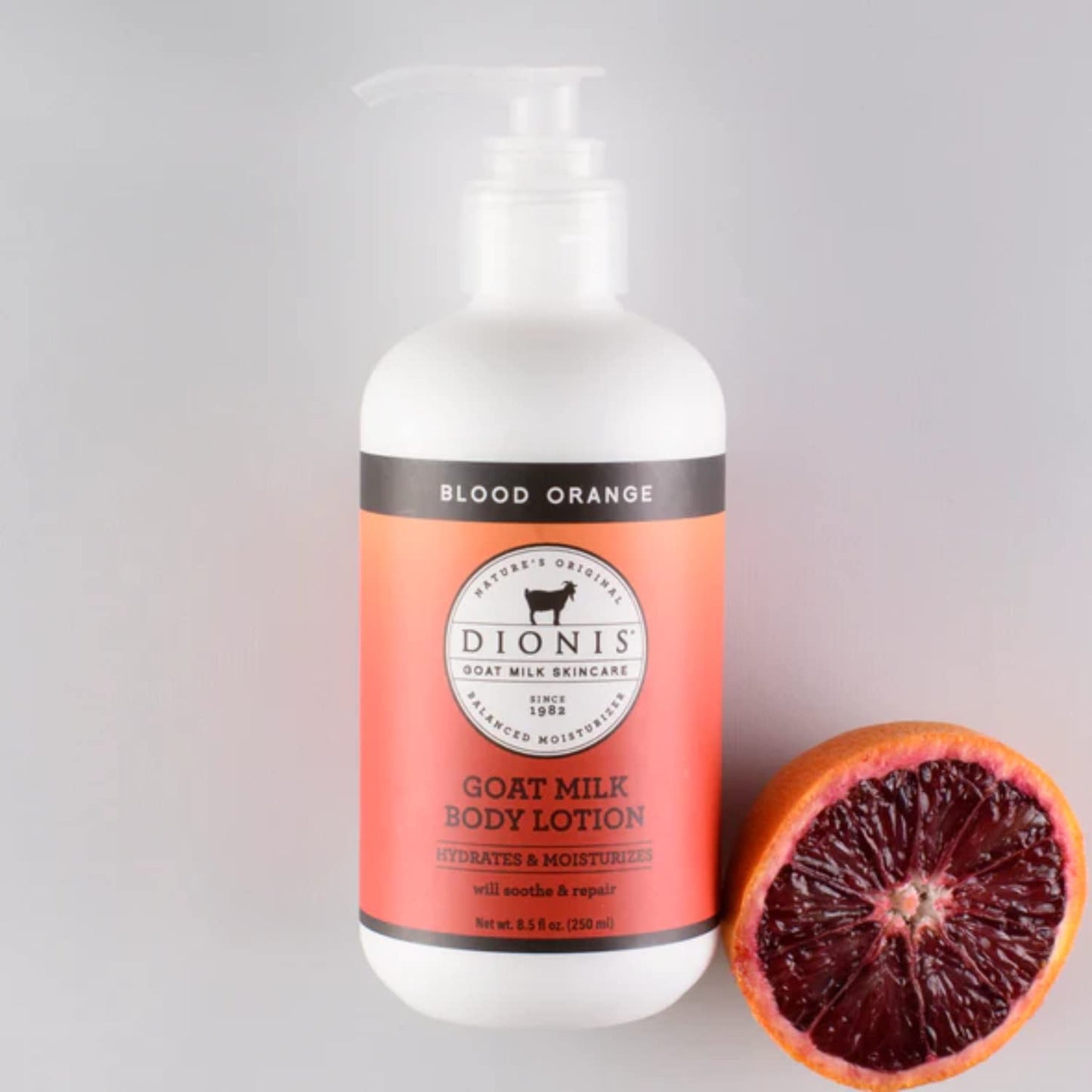 Dionis Goat Milk Skincare Blood Orange Lotion (8.5 oz), Hand and Body Cream (3.3 oz) Bundle