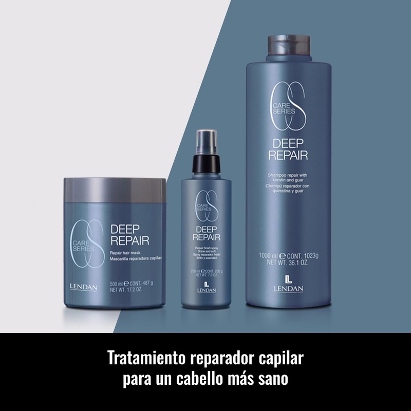 Lendan - Repairing Shampoo - Deep Repair - 1000 ml - for Damaged and Devitalized Hair - with Hydrolyzed Keratin - Deeply Repairs Hair - Adds Shine and Structure - Anti-Frizz