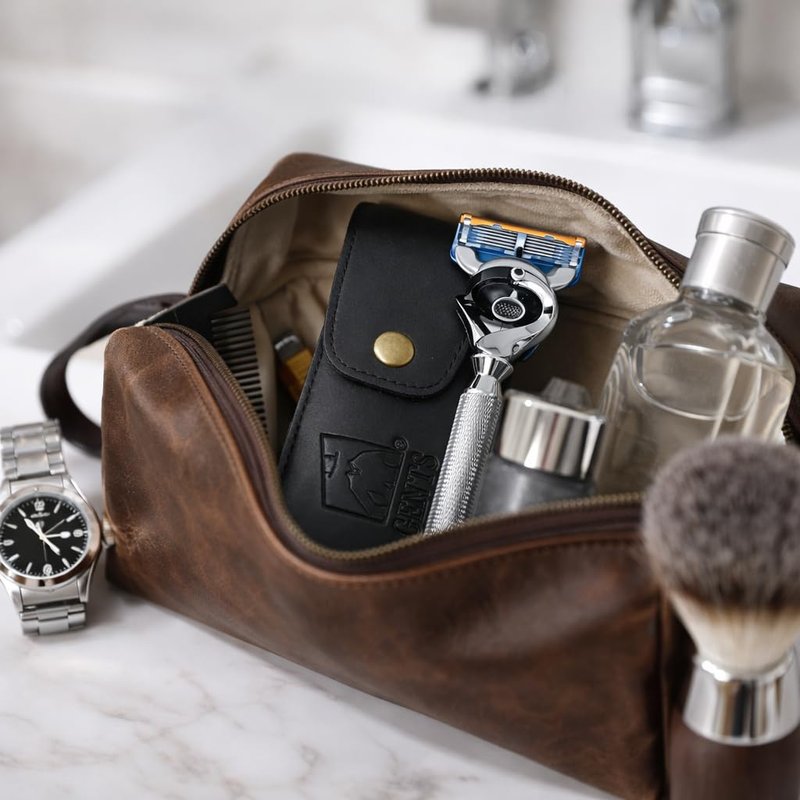 Flex Ball Handle Shaving Razor – All Chrome Long Handle Razor with Flex Pivot Technology & Diamond Knurled Grip for Men’s Precision Shaving