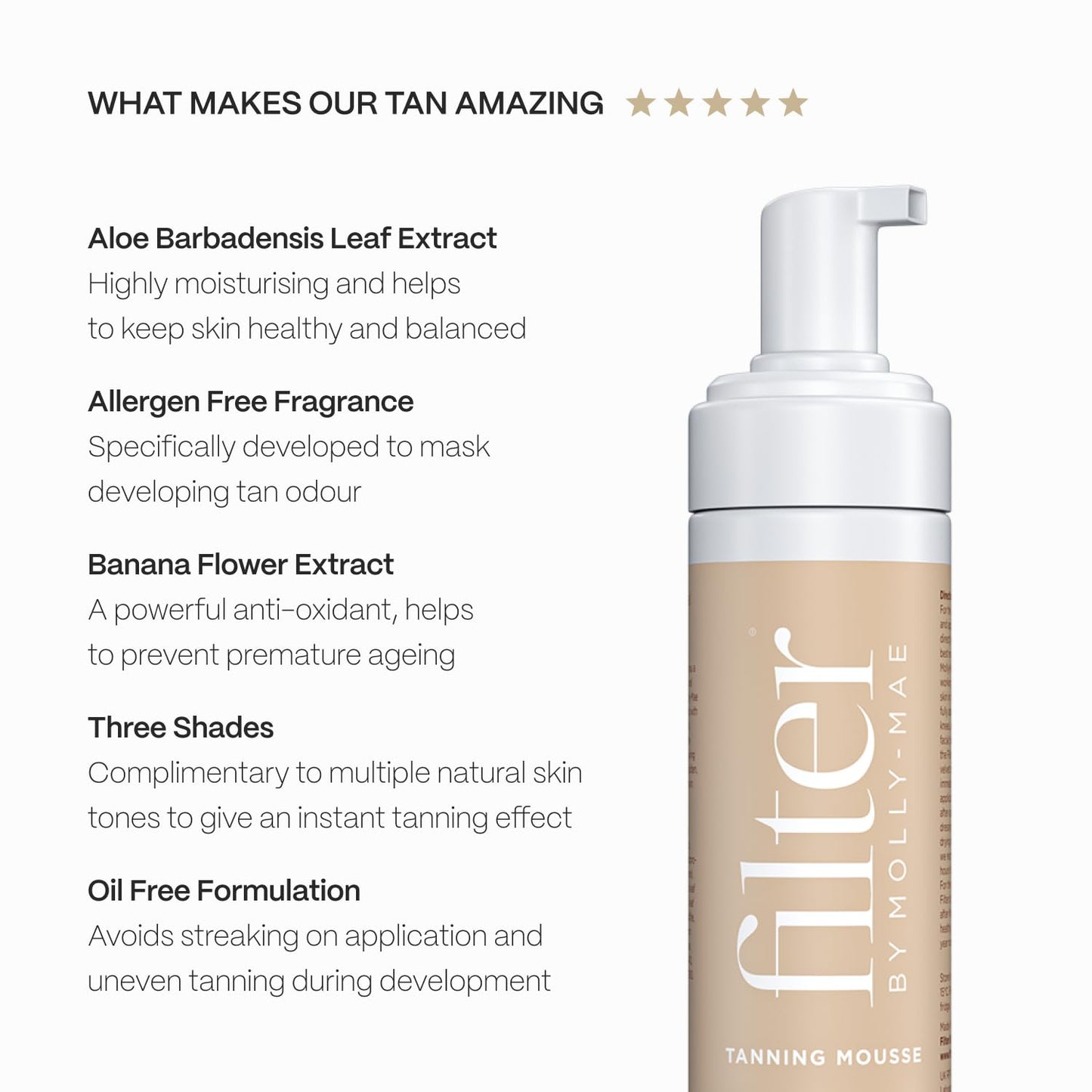 Filter by Molly-Mae Self Tanner Mousse Medium 6.7oz