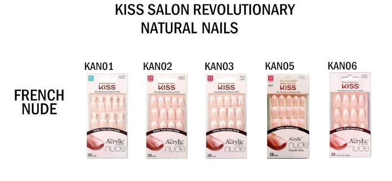 Kiss Salon Acrylic Nude French Nails - 28 Count | Elegant Manicure Set (3 Pack)