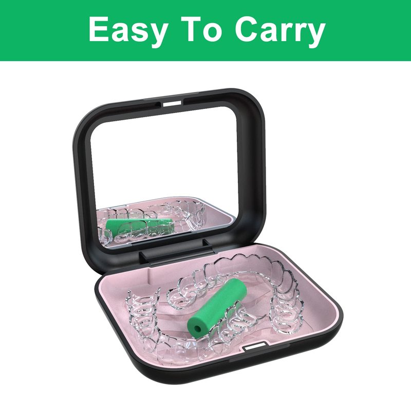 40 PCS Retainer Chewies for Aligner Seating – Mint Scented Aligner Tray Seaters – Soft Silicone Chewies for Clear Braces – Includes 4 Individual Reusable Cases (Green)