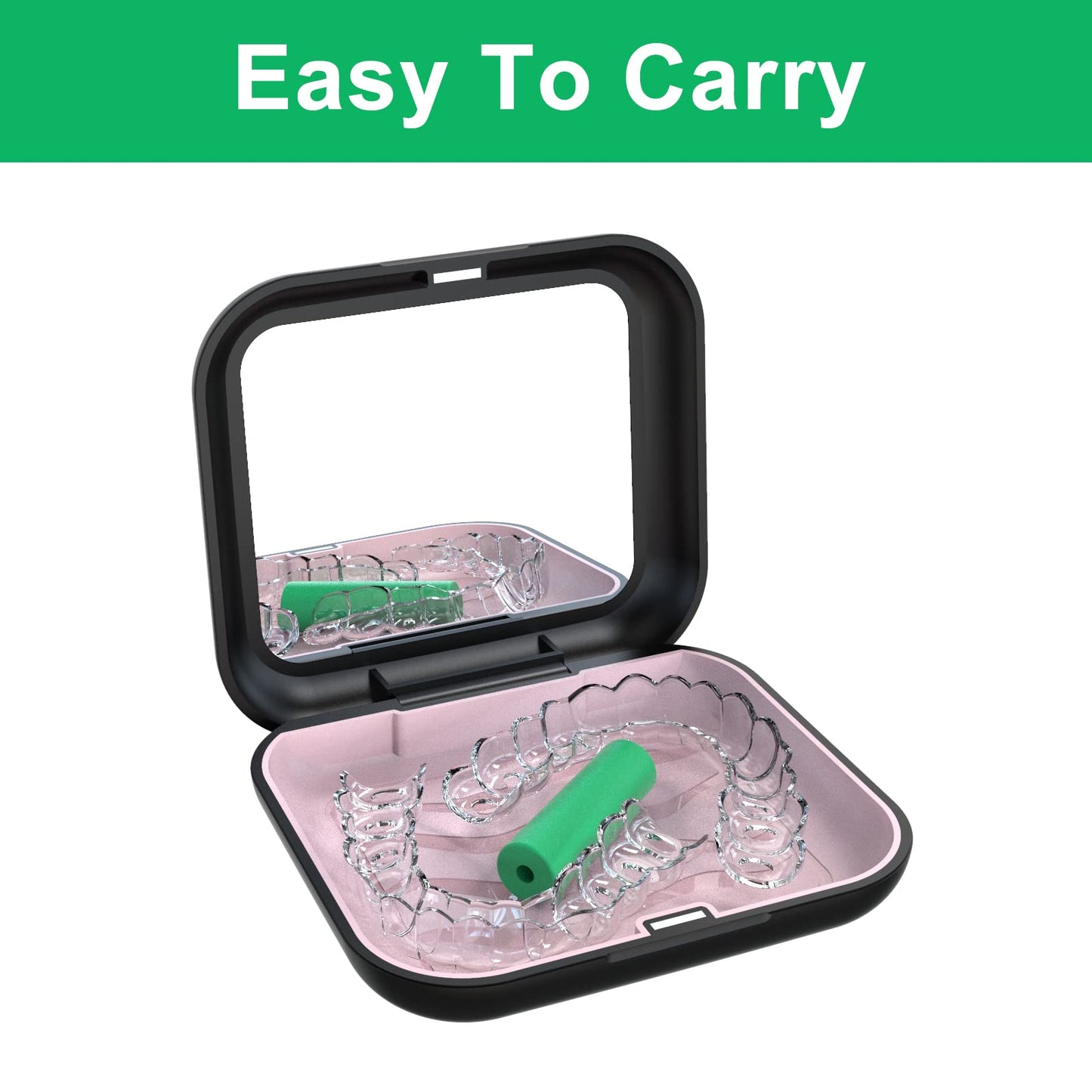 40 PCS Retainer Chewies for Aligner Seating – Mint Scented Aligner Tray Seaters – Soft Silicone Chewies for Clear Braces – Includes 4 Individual Reusable Cases (Green)