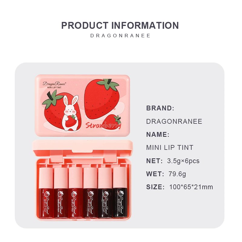 Minfei 2Pcs Bee Color Changing Lip stick, Honey & Strawberry Lipstick Moisturizing Lipstick Hydrating & Prevention Non-Sticky Formula, Long Lasting Moisturizing Lip Gloss (Strawberry, 0.03 oz)