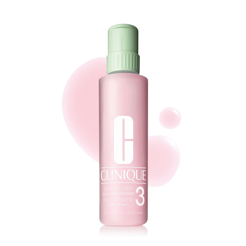 Clinique 3-Step Clarifying Lotion Face Exfoliator 3 | T oner With Witch Hazel + Salicylic Acid | For Combination Oily Skin Types, 16.5 Fl Oz