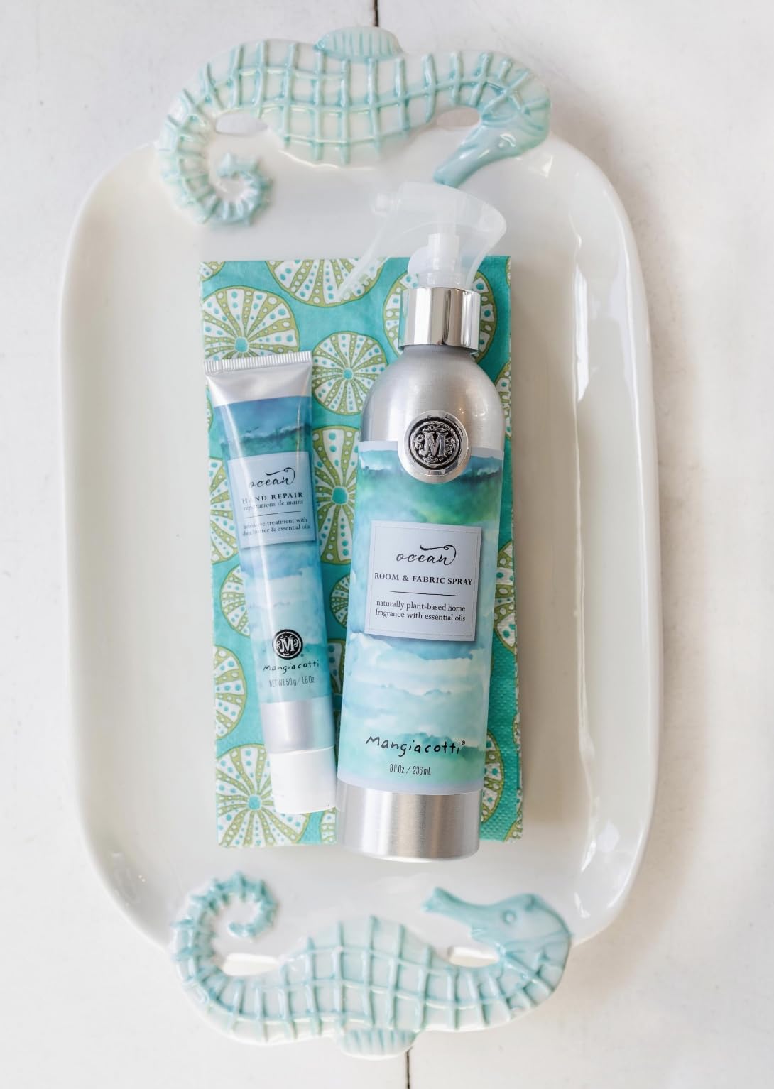 Mangiacotti Hand Repair Cream – Shea Butter & Chamomile, Fast-Absorbing Moisturizer for Dry Hands, Made in USA, 1.8oz, Ocean