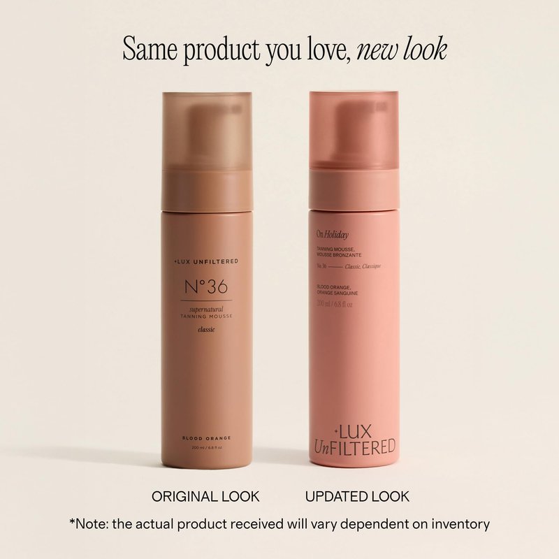 + Lux Unfiltered N°36 Self Tanning Mousse - Self Tanner Mousse, Tanning Foam – Hydrating, Streak-Free, Natural-Looking Sunless Tanner - Vegan & Cruelty Free - Blood Orange