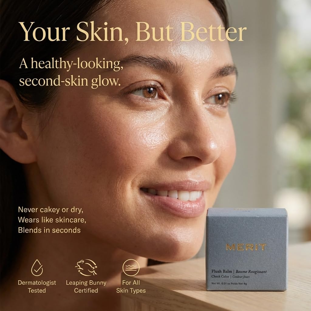 MERIT Cream Blush - Soft Berry Flush Balm for Natural Glow | 0.31 oz / 9 g