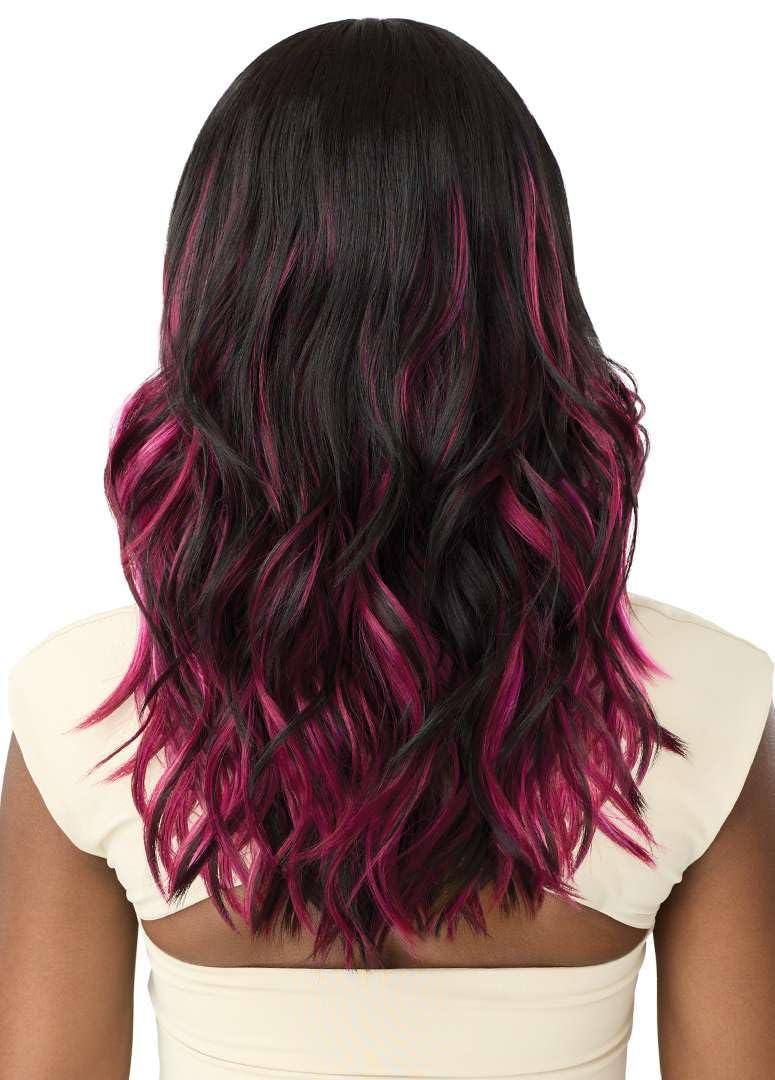Outre Lace Front Wig - Color Bomb - CB 101 (1B/UL PLUM WINE)