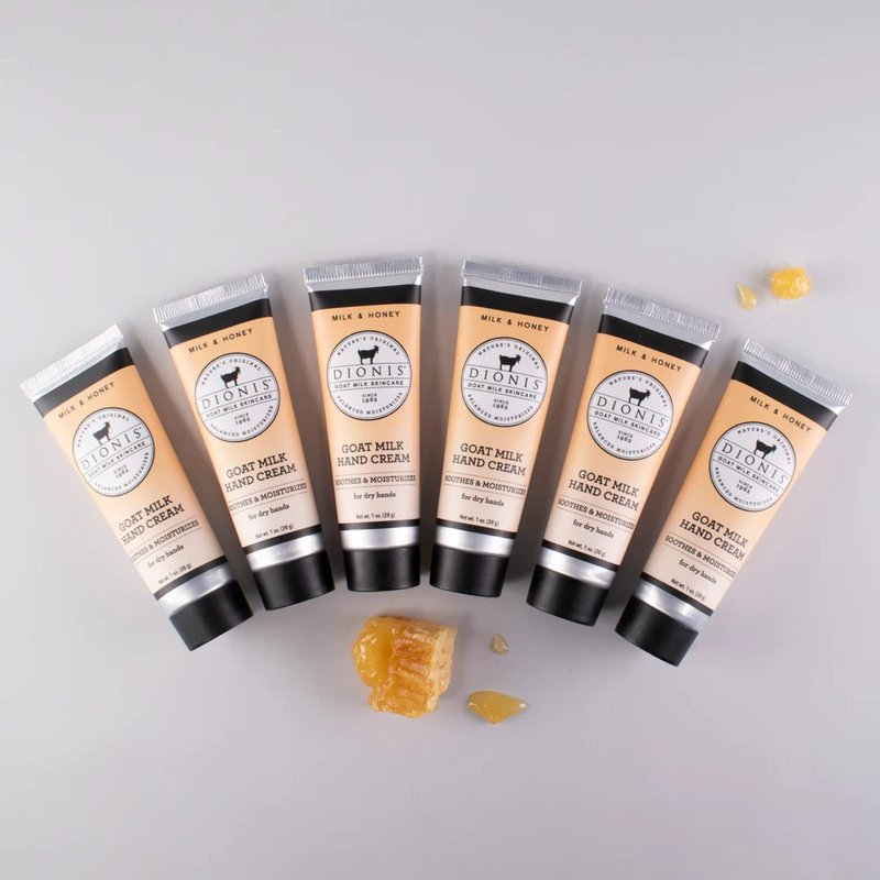 Goat Milk Hand Cream - Moisturizing Milk & Honey Formula | 1oz (Pack of 6)