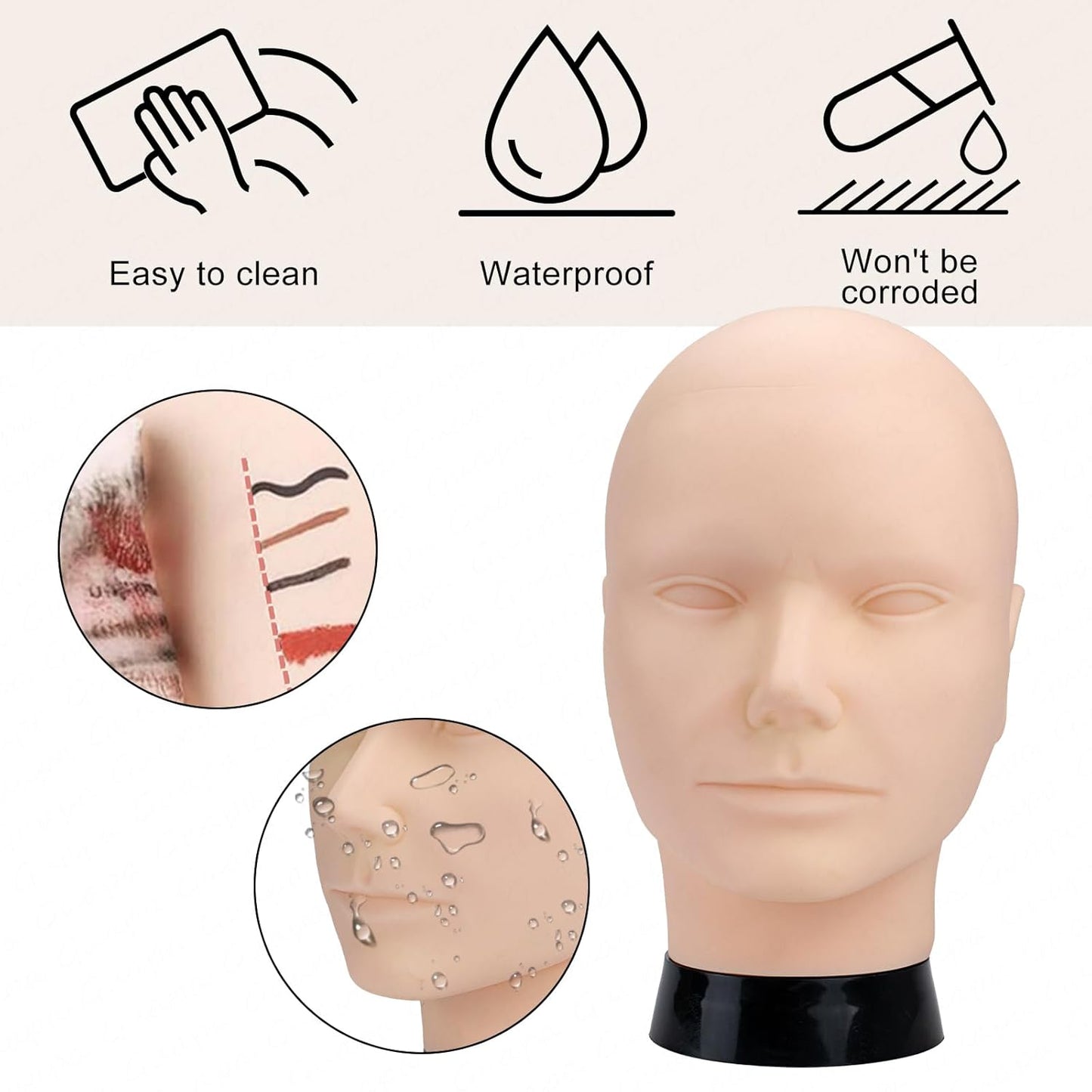 Scalp Micropigmentation Practice Kit - 3D Training Head & Tools for Precision SMP Practice | Male Model