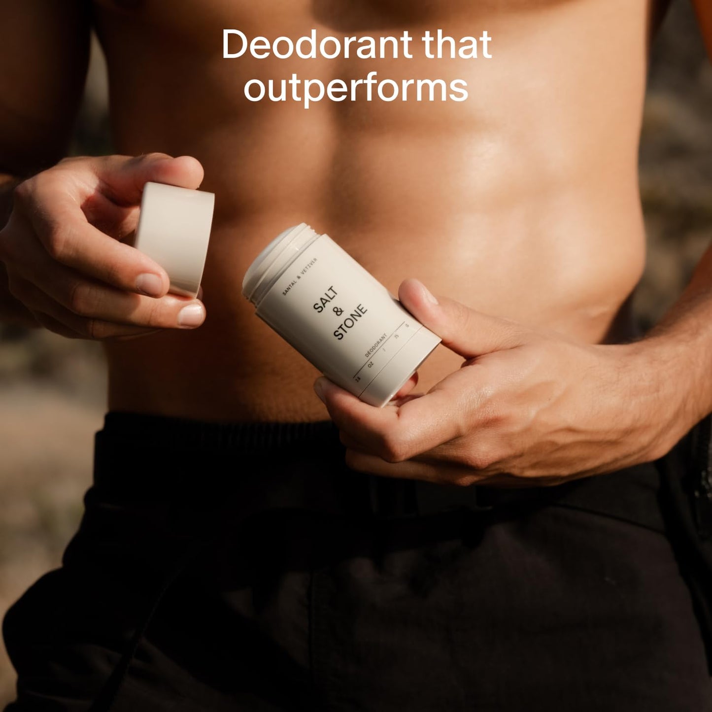 Aluminum-Free Deodorant - Extra Strength 48-Hour Protection for Men & Women | Seaweed Extracts, Niacinamide & Prebiotics | Santal & Vetiver