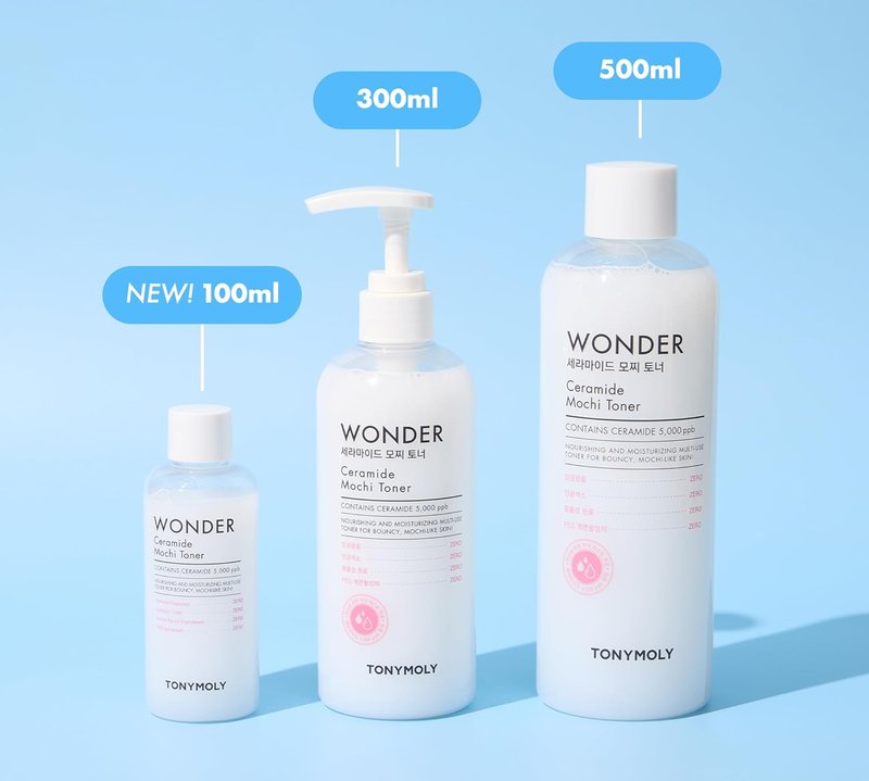 TONYMOLY Wonder Ceramide Mochi Milky Toner - Hydrating Toner for Dry & Sensitive Skin | 16.9 fl oz / 500ml