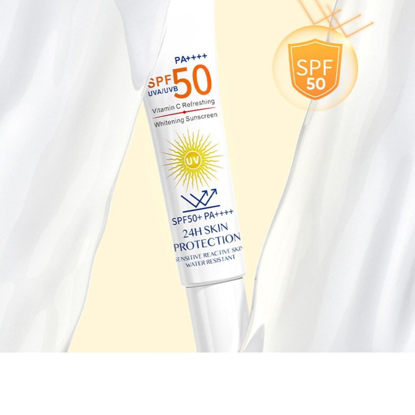 Sunscreen for Face, UV Defense Hydro Calming Sunscreen, SPF 50+, with Vitamin C, Moisturizing Daily Protection for Sensitive Skin, 0.88 Fl Oz