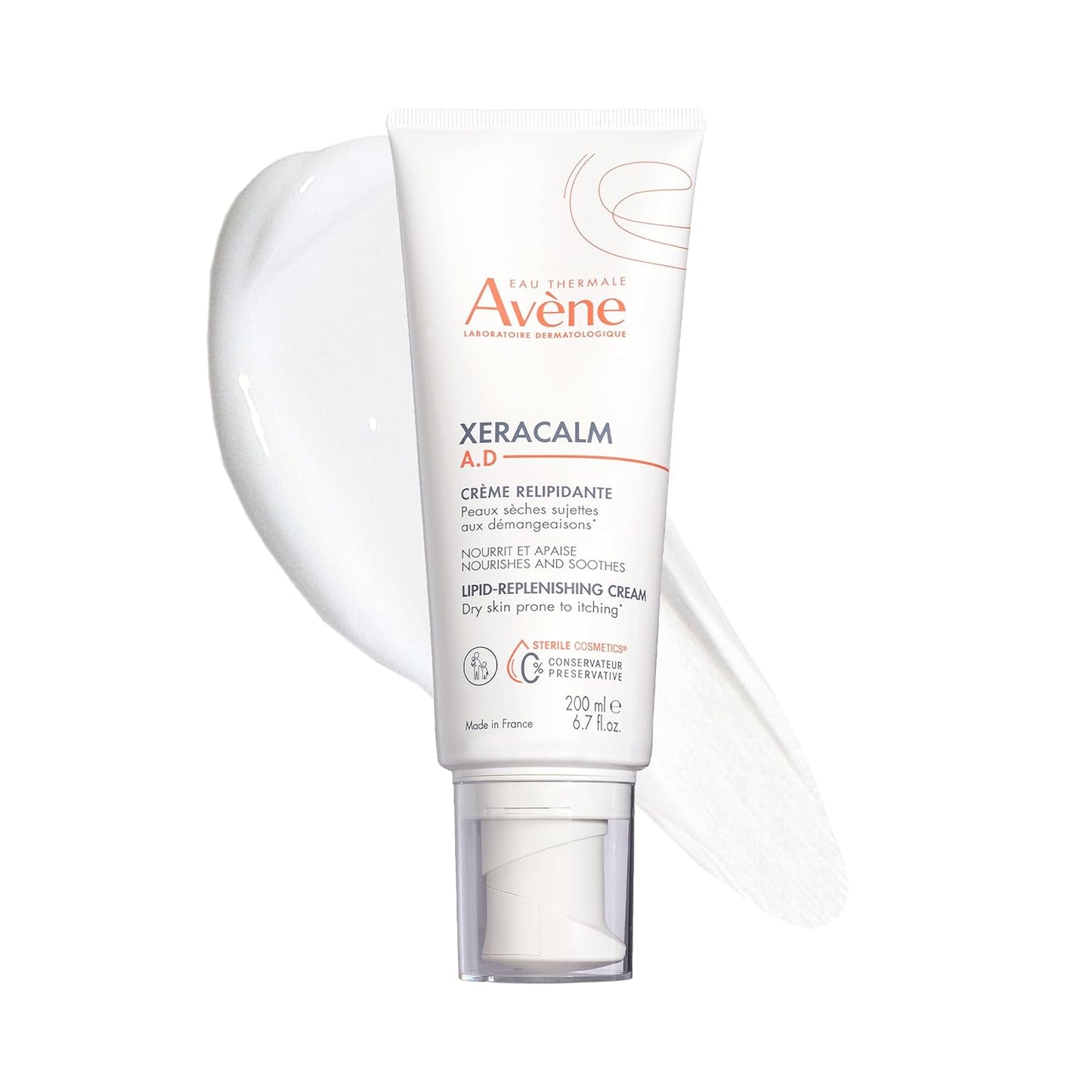 Avène XeraCalm A.D Lipid-Replenishing Cream | Eczema Relief for Dry, Itchy Skin - 6.7 Oz, Fragrance-Free, Safe for All Ages