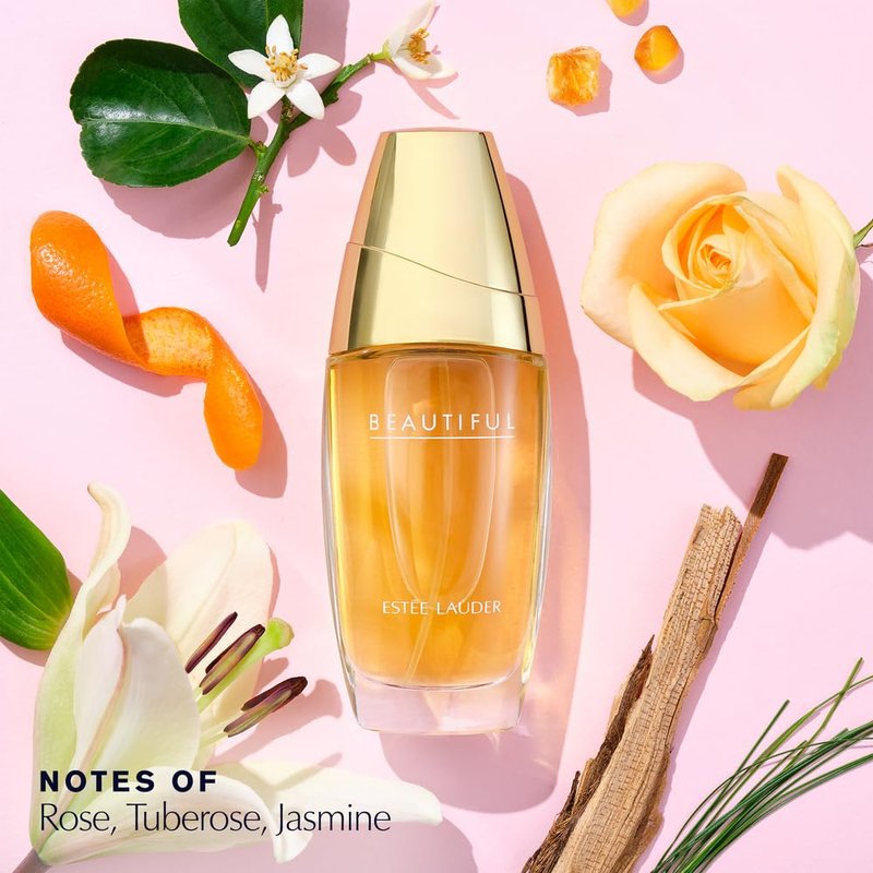 Estée Lauder Beautiful Eau de Parfum Spray with Notes of Rose, Lily, Tuberose & Orange Flower | Perfumes for Women, 3.4 Fl Oz